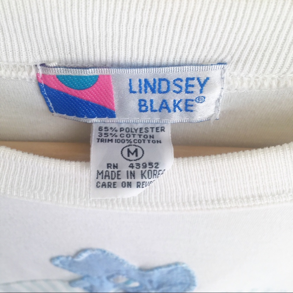 80s Vintage Patchwork Patterned Flower Top - image 3